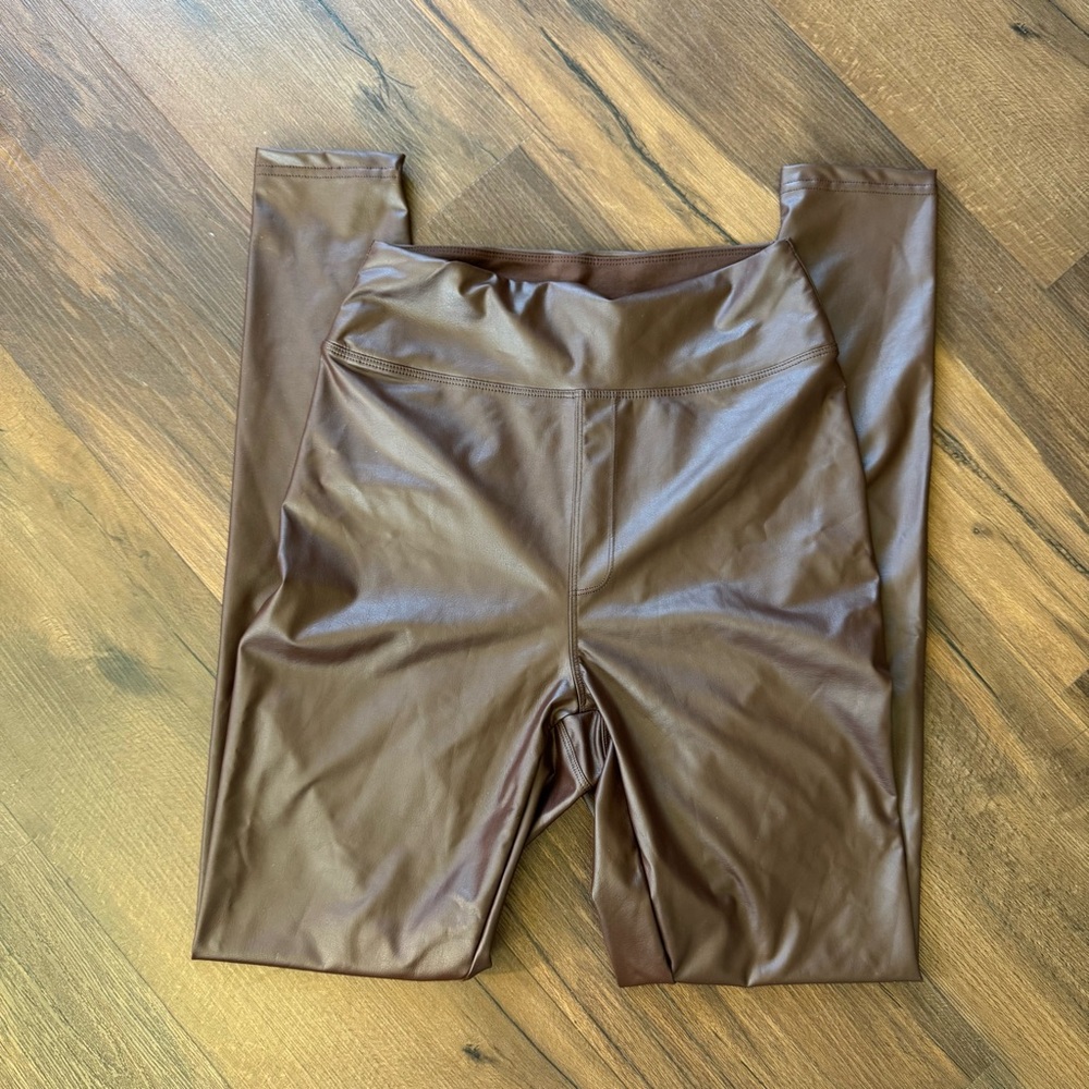 Offline by Aerie Brown Real Luxe Faux Leather Legging